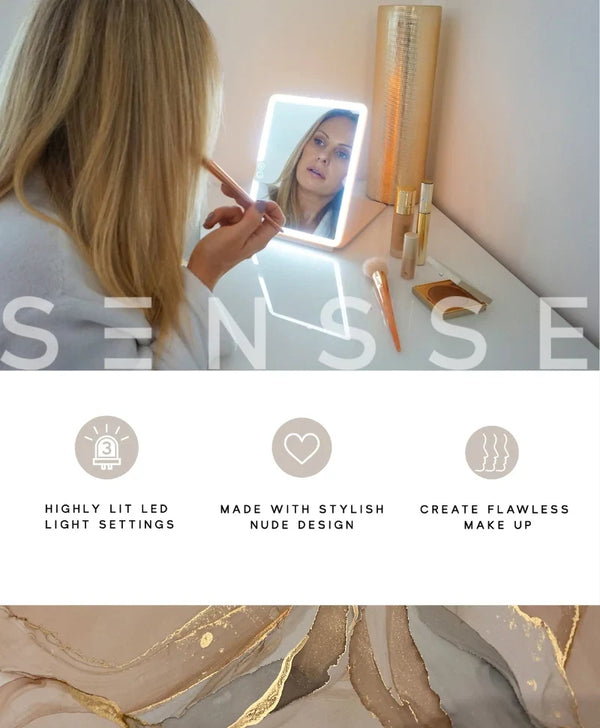 Glow Up LED Mirror (Modern Marble)