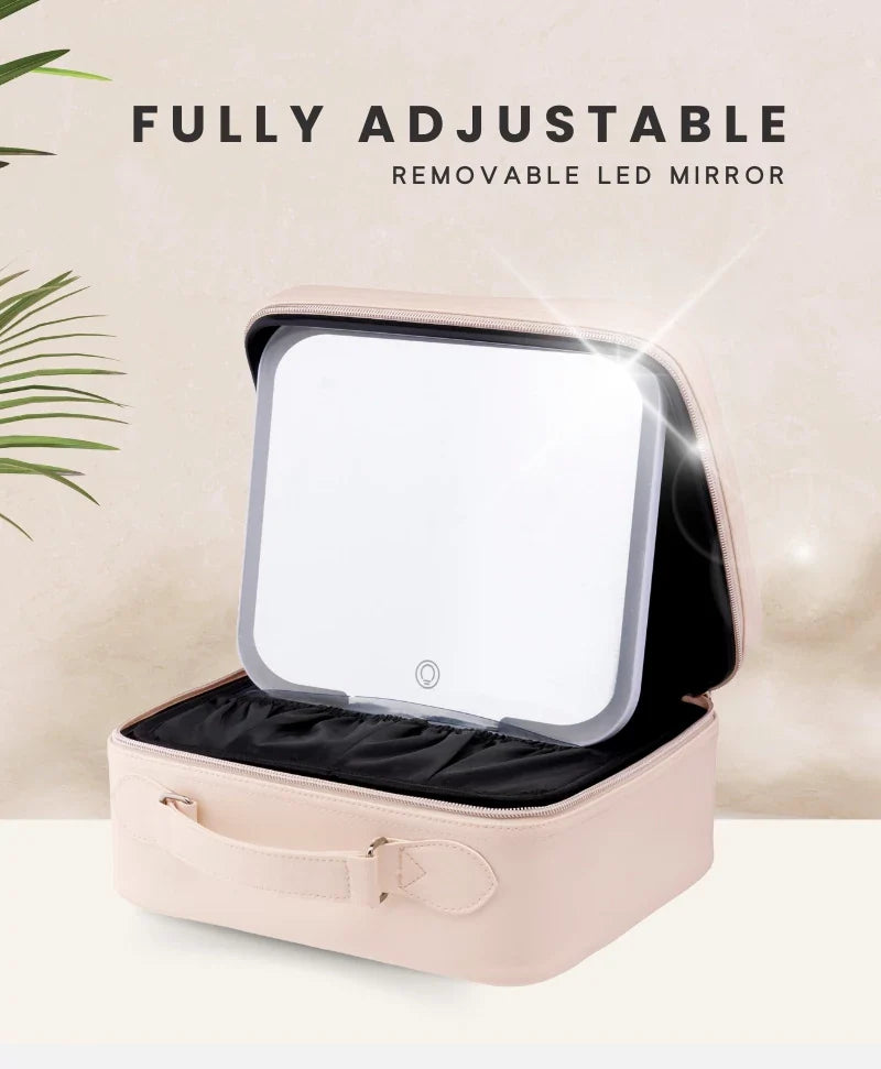 2-in-1 Illuminated Beauty Travel Case