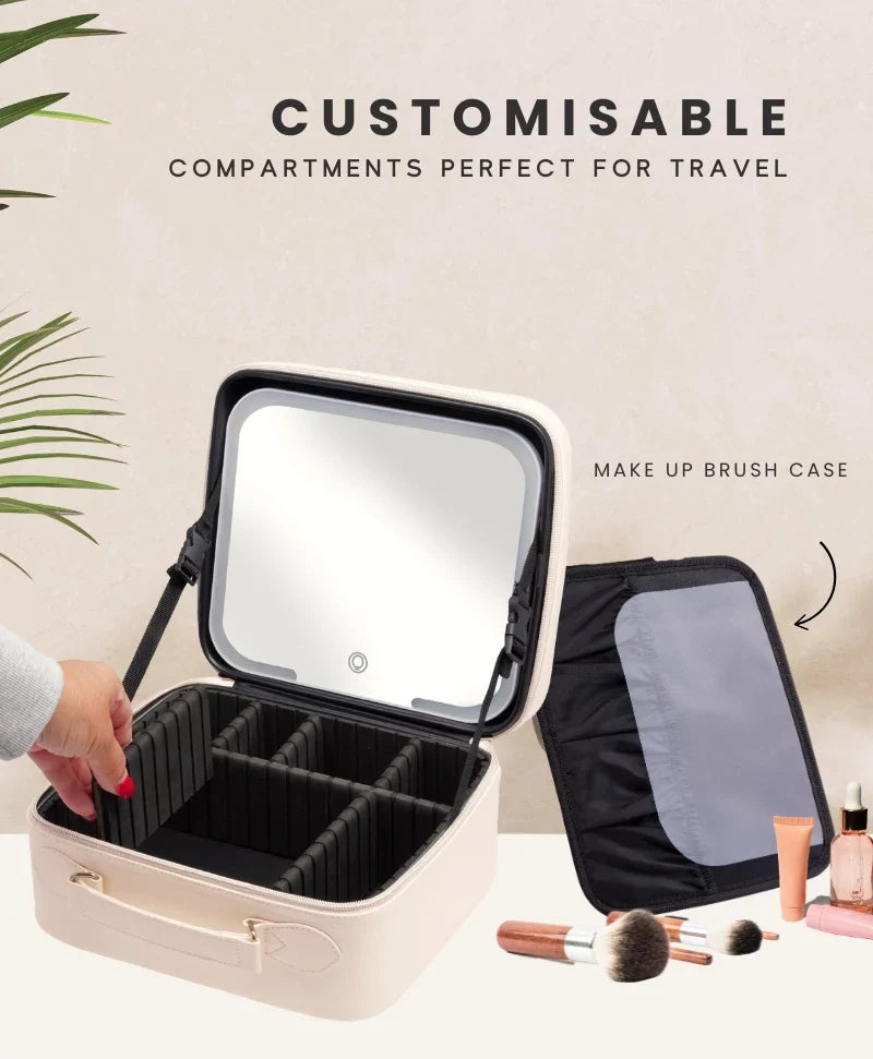 2-in-1 Illuminated Beauty Travel Case