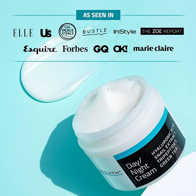 YEOUTH Day & Night Face Cream – Hyaluronic Acid, Snail Mucin & Copper Peptides, Hydrating & Fragrance-Free, 60g