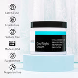 YEOUTH Day & Night Face Cream – Hyaluronic Acid, Snail Mucin & Copper Peptides, Hydrating & Fragrance-Free, 60g